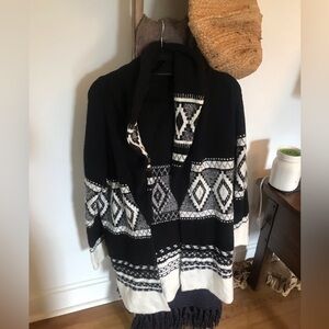 Miss Me Tribal Print Sweater Coat